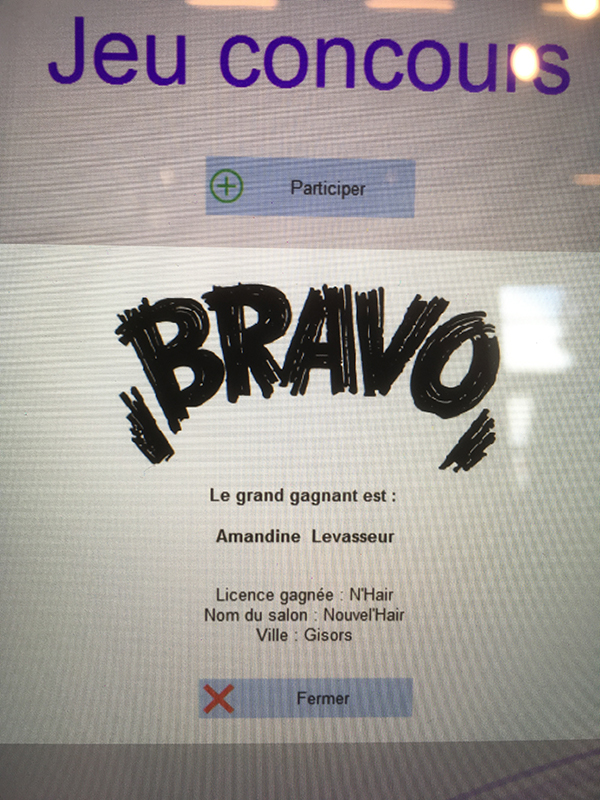 Gagnant licence N'Hair
